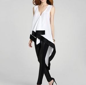 BCBG asymmetrical silk top